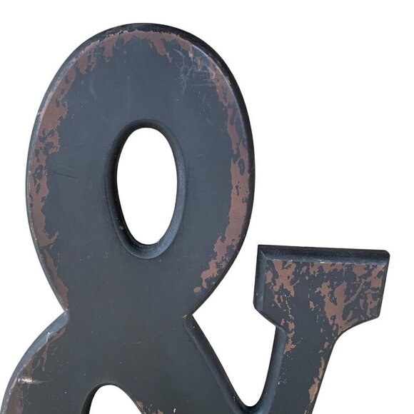 Ampersand & Black Distressed Wall Decor Hanging - Picture 3 of 7